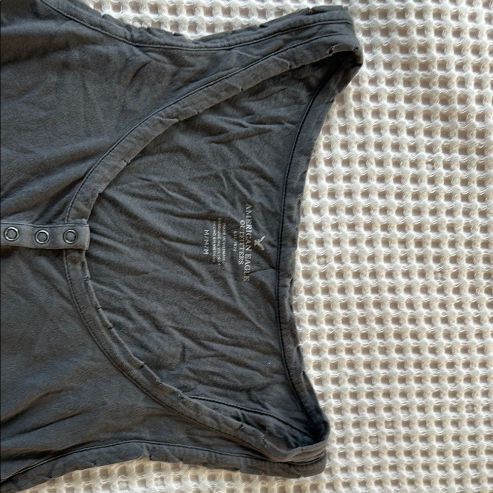 Gray Button-Front Tank Top - Picture 4 of 4
